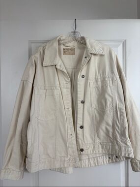 We The Free Cream Oversized Jean Jacket